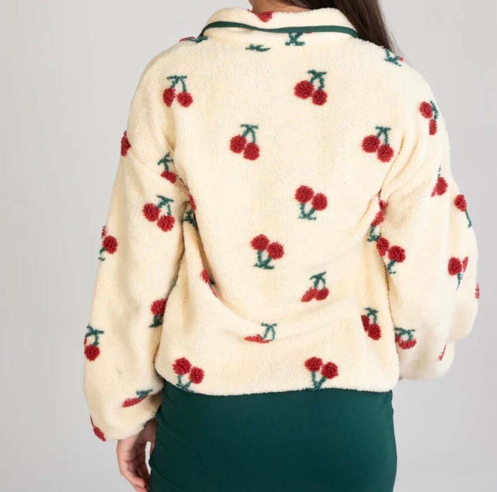 Cherry Pattern Fleece Pullover – Ragstock - Picture 8 of 8